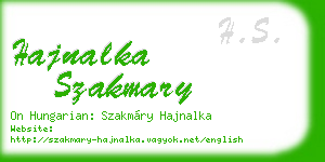 hajnalka szakmary business card