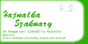 hajnalka szakmary business card